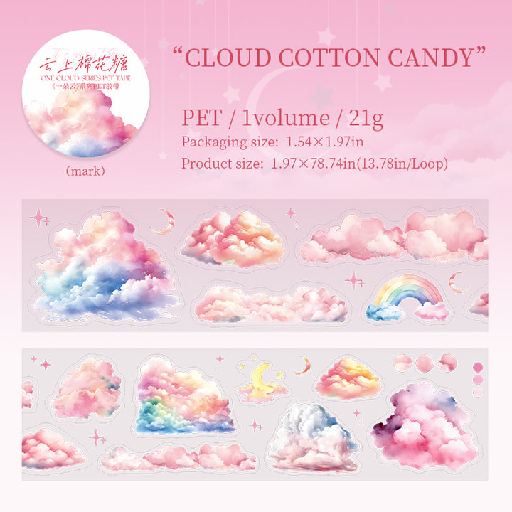 Cloud Cotton Candy Handcrafted PET Tape