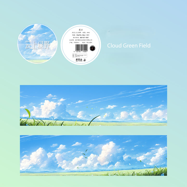 Cloud Series Cloud Green Field Washi Tape Dreamy Sky