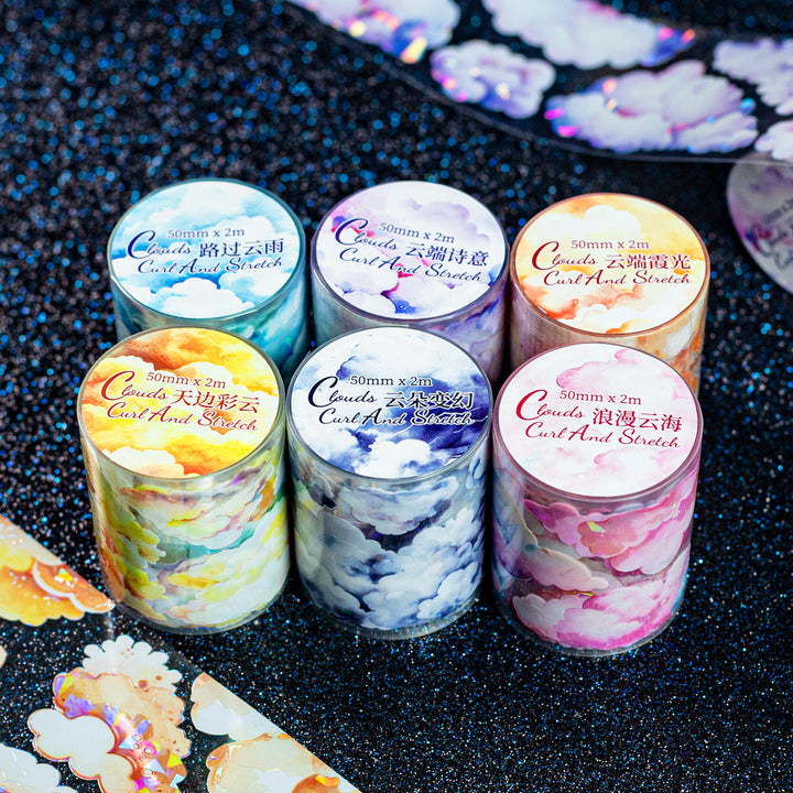 Clouds Curl And Stretch cloud tape soft palette PET material for crafting