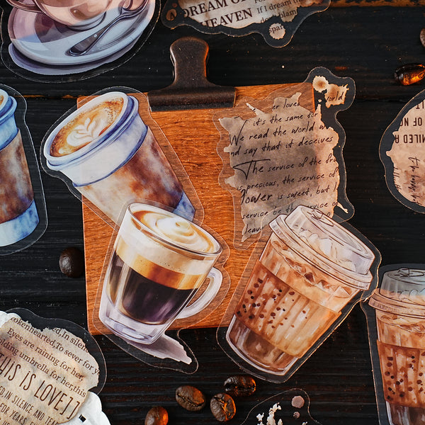 Coffee Freedom Series Coffee Stickers DIY Scrapbooking