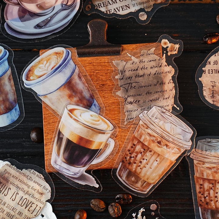 Coffee Freedom Series Coffee Stickers DIY Scrapbooking