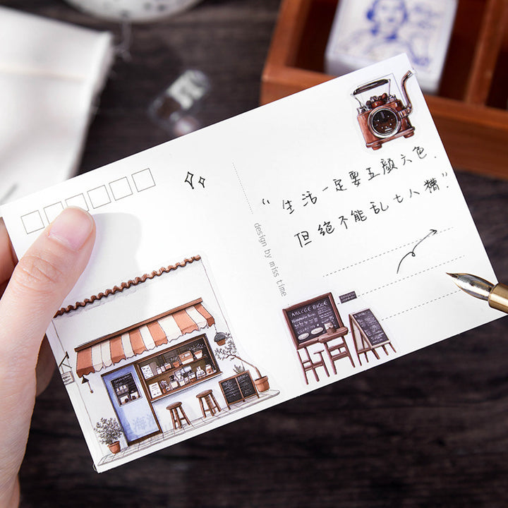 Coffee Sticker PET Cafe Shop Series Creative Sticker Pack