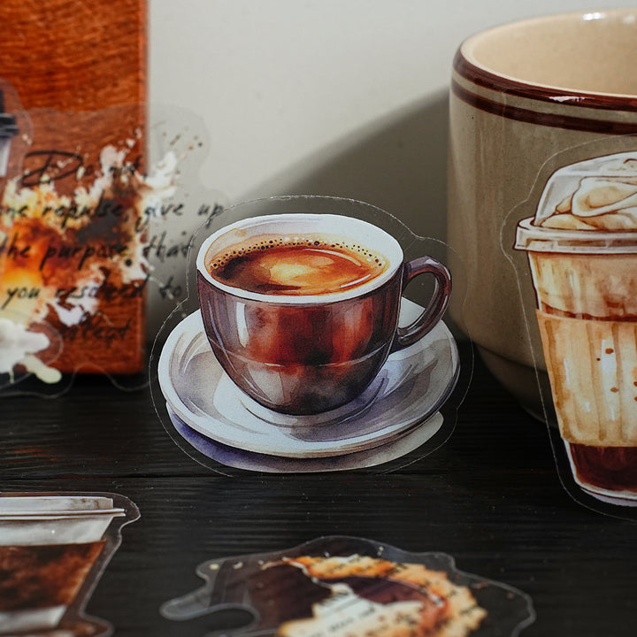 Coffee Stickers PET Coffee Freedom Series Handmade Crafts