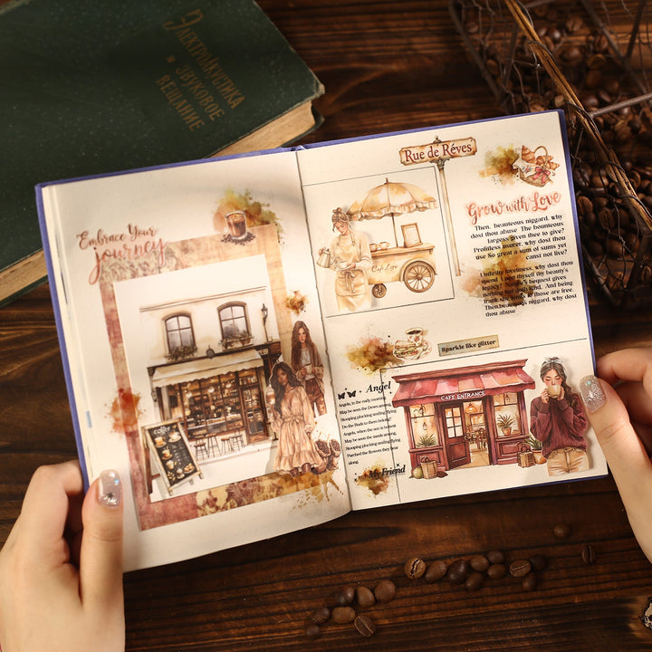 Coffee Stickers The story of the coffee shop daily journal supplies