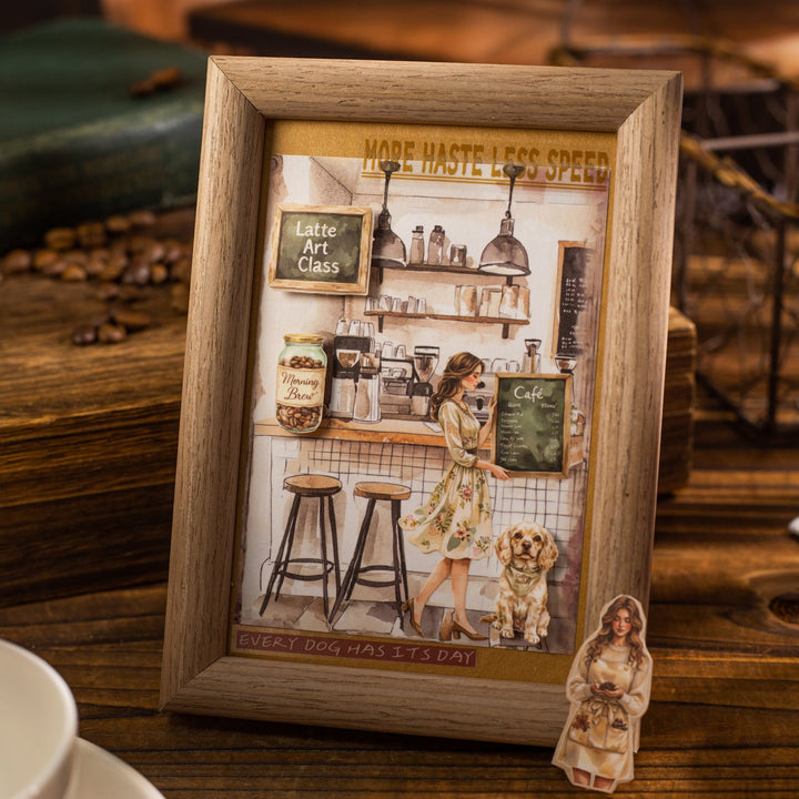 Coffee Stickers The story of the coffee shop food and beverage elements