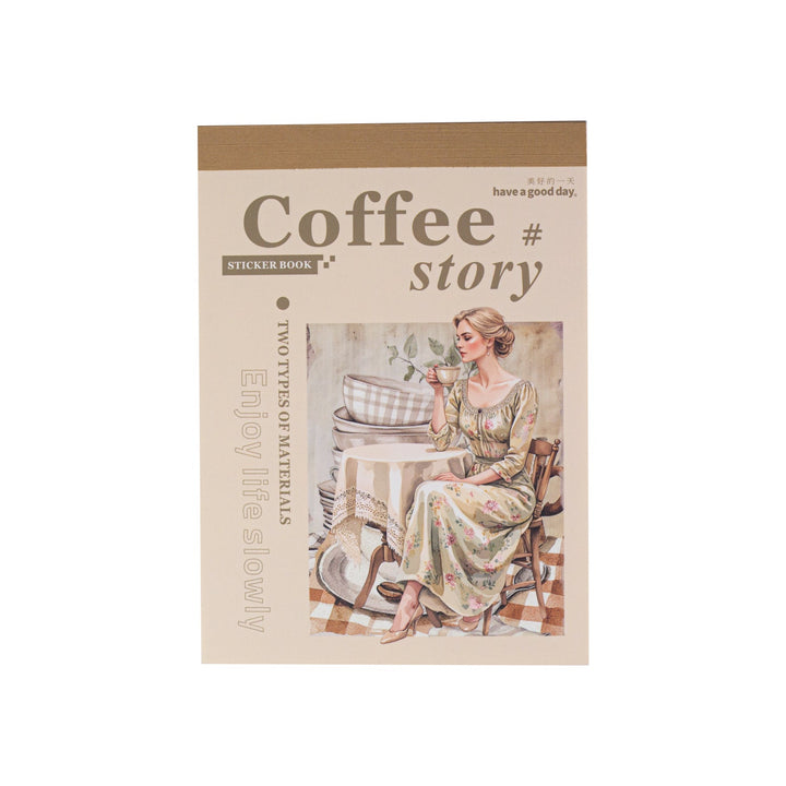 Coffee Stickers The story of the coffee shop sticker book pages preview