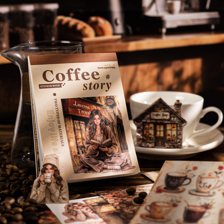 Coffee Stickers The story of the coffee shop vintage retro collection