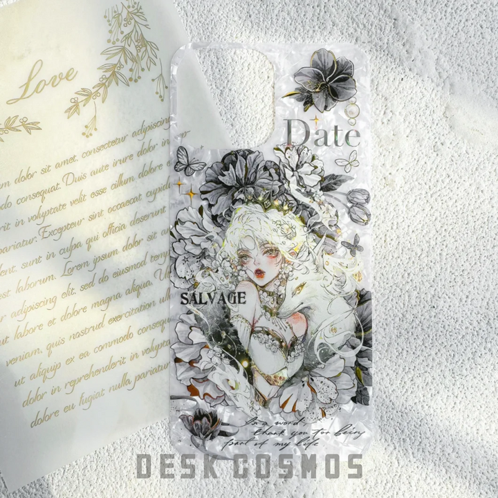 Collage and Journaling Transparent Phone Back Card