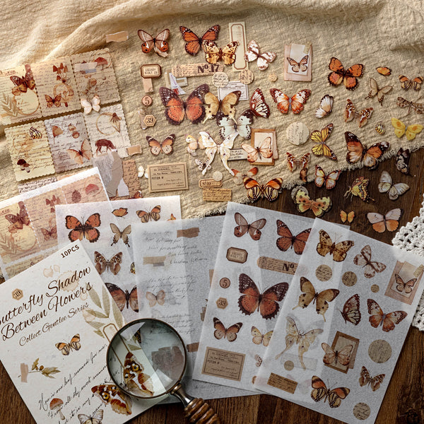 Collect Gentle Series Double Material Stickers featuring Retro Romantic Design