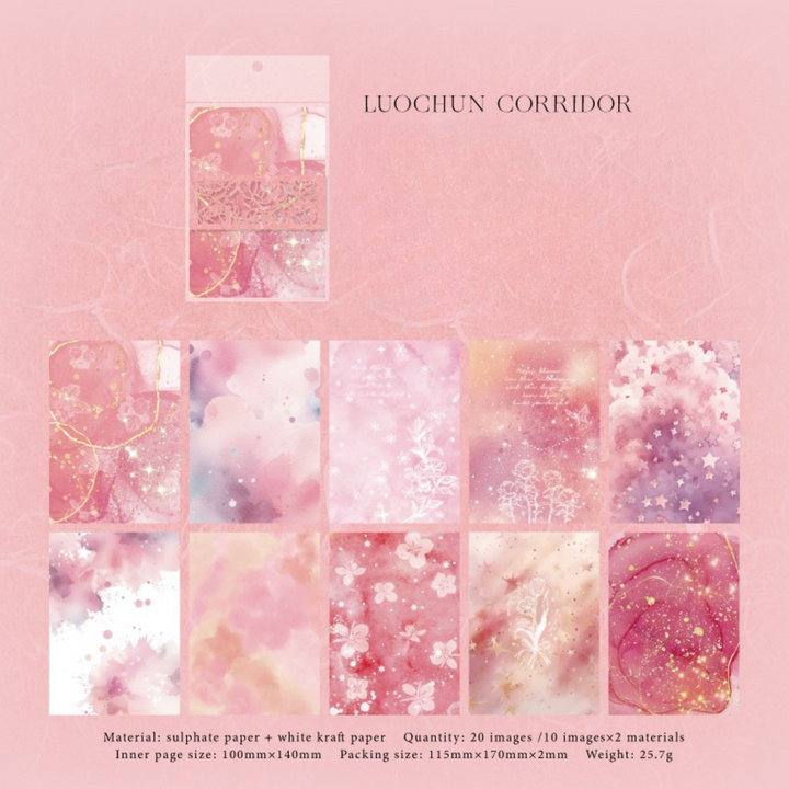 Color Blur Series DIY Scrapbook Paper Vintage Texture and Watercolor
