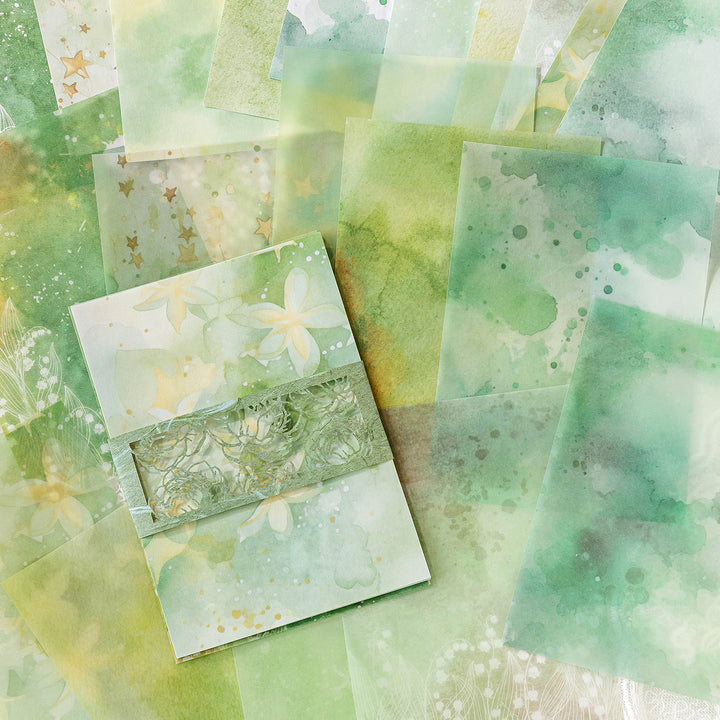 Color Blur Series Handmade Art Paper Vintage and Romantic Aesthetic