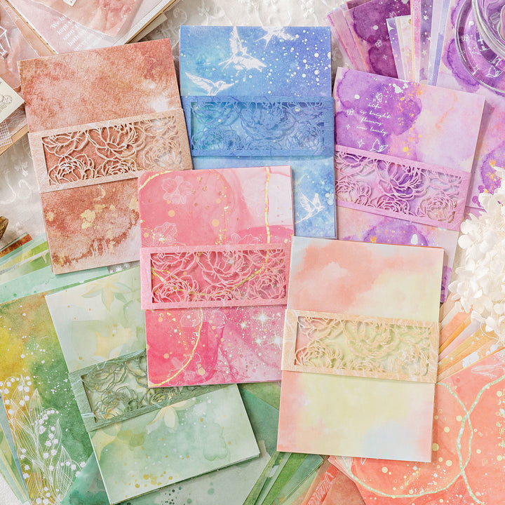 Color Blur Series Scrapbooking DIY Paper for Creative Crafting