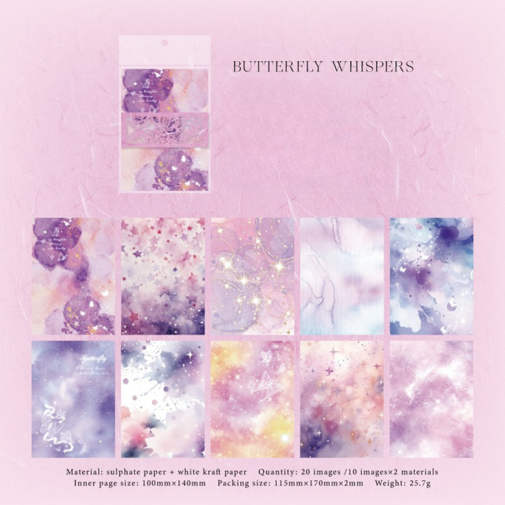 Color Blur Series Soft Tone Watercolor Scrapbook Background Paper