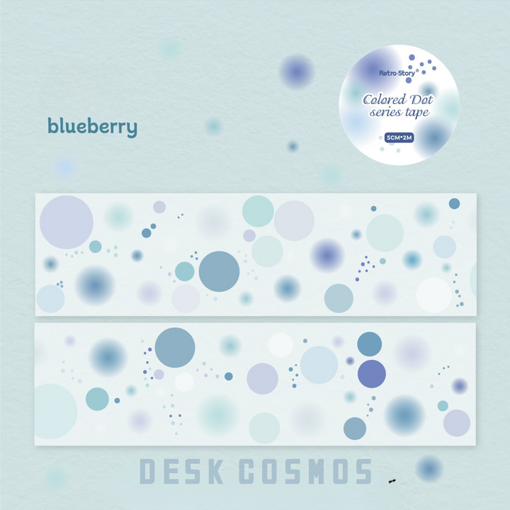 Color Sand Series Tape Blueberry Polka Dots Bubbles Dreamy Decoration