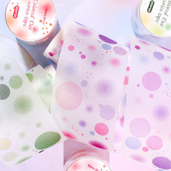 Color Sand Series Tape Dreamy Bubbles Polka Dots Waterproof