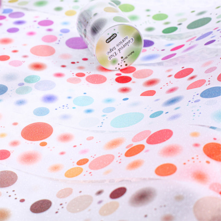Color Sand Series Tape Polka Dots Bubbles Pastel Colors Decoration