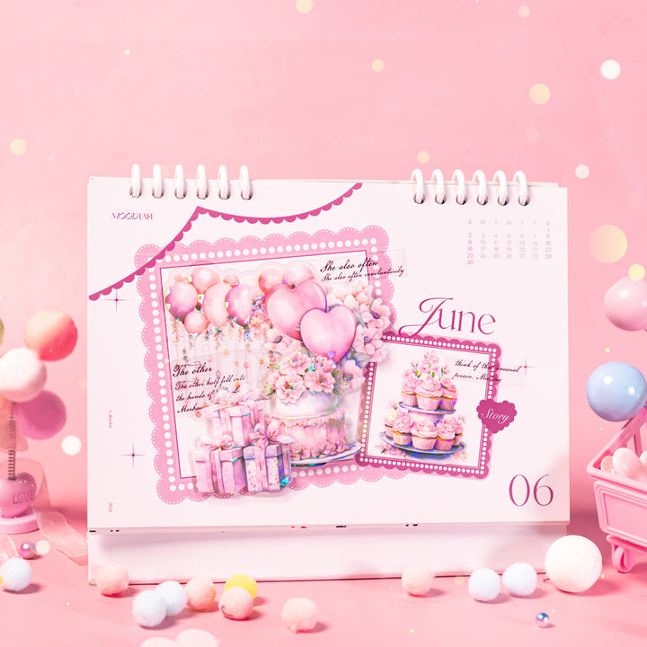 Colorful Balloon and Cake Design PET Stickers for Planner
