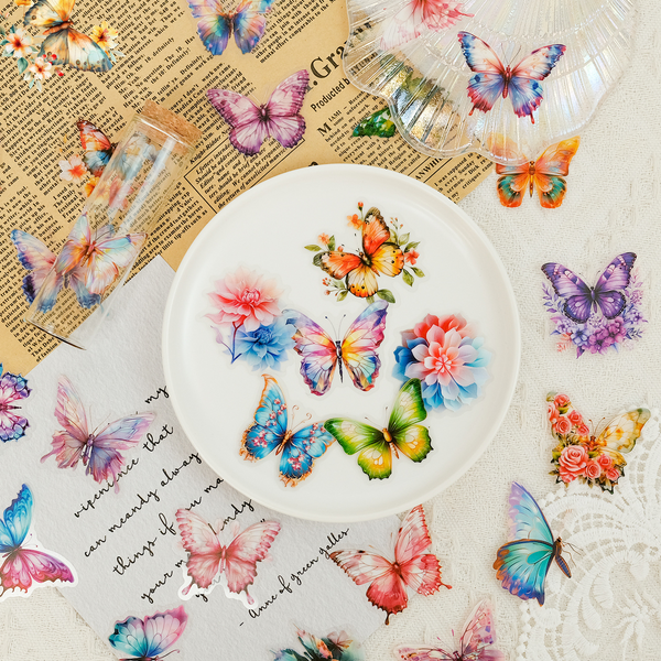 Colorful Butterfly Stickers Magic and Romance Theme