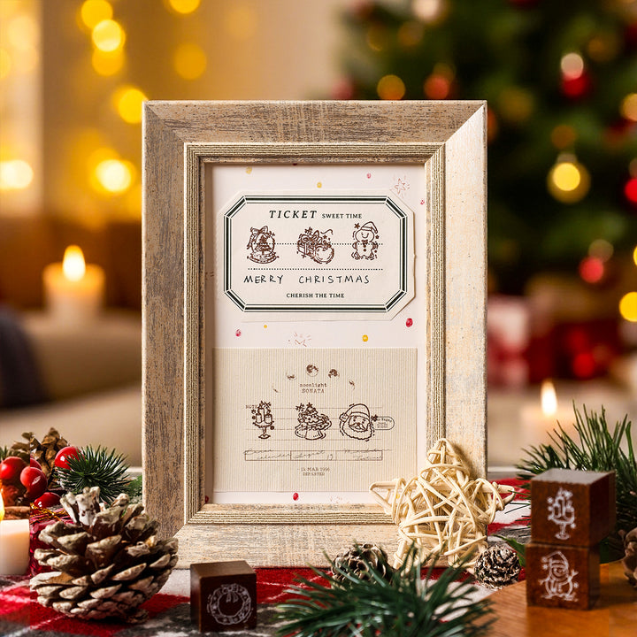 Colorful Christmas Evee Minimalist Wooden Stamps