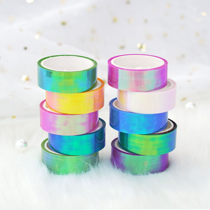 Colorful Gradient PET Tape Set DIY Scrapbook Background