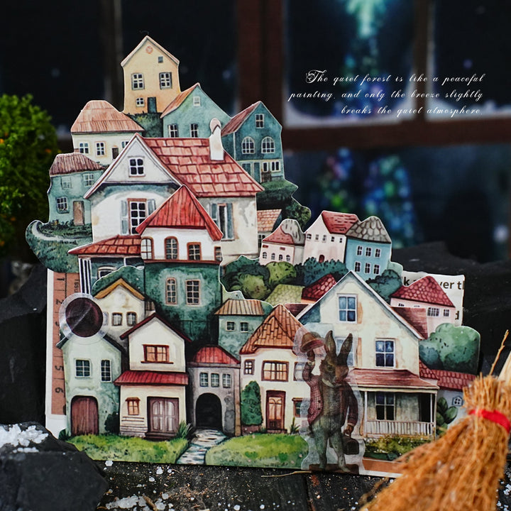 Colorful House Series Magical Paper Stickers for Scrapbook Projects