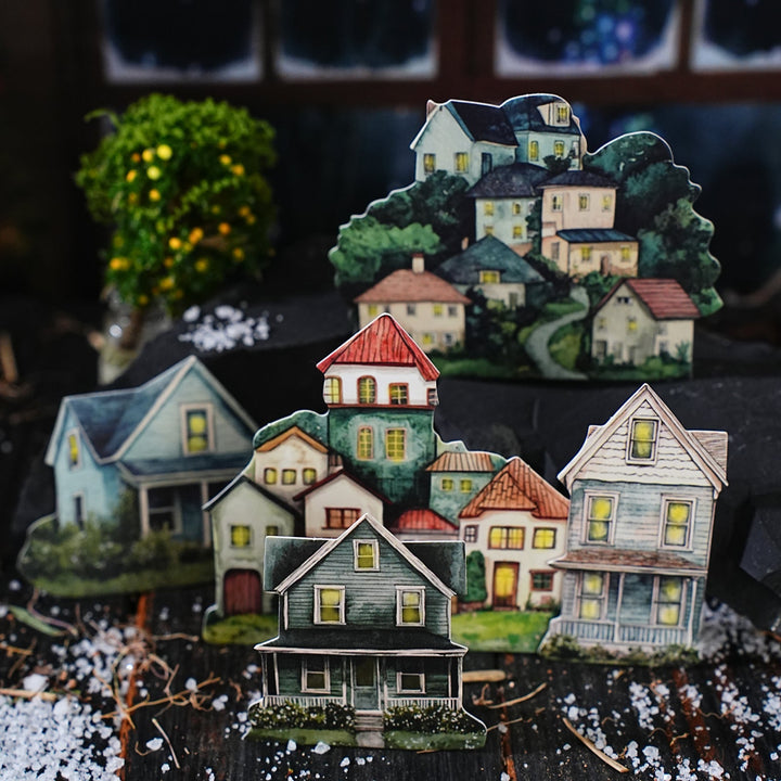 Colorful House Series Storybook Stickers for Journaling