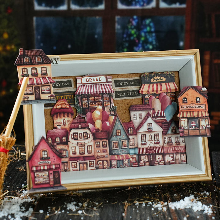 Colorful House Series Urban Magic Stickers for DIY Decoration