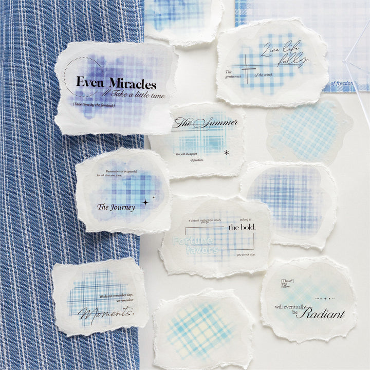 Colorful Plaid Paving Series Sweet Cute Sticker DIY