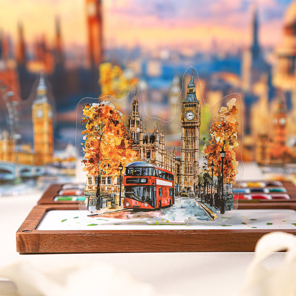 Colorful World Decorative Stickers Scenery Creation Suitable For Stationery Lover