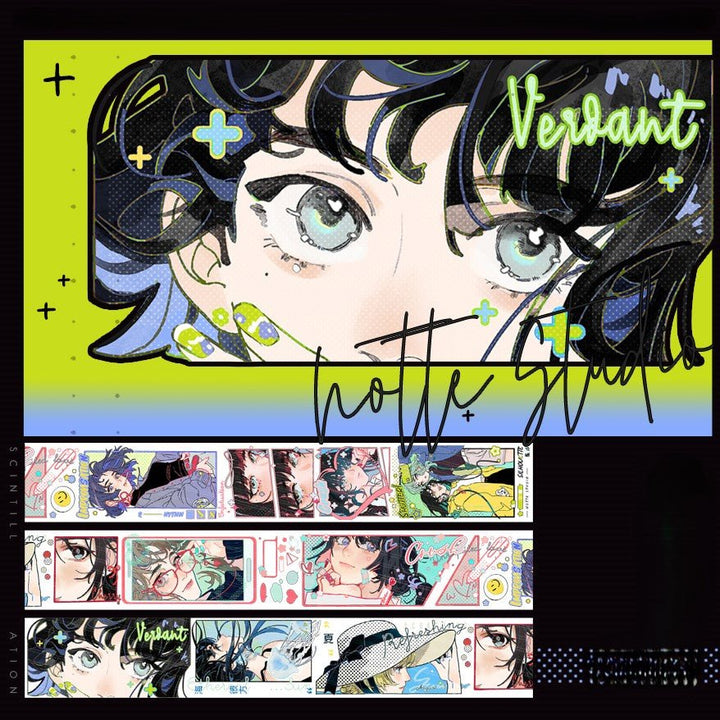 Comic Girl Washi Tape Xing Sha Journal Supply