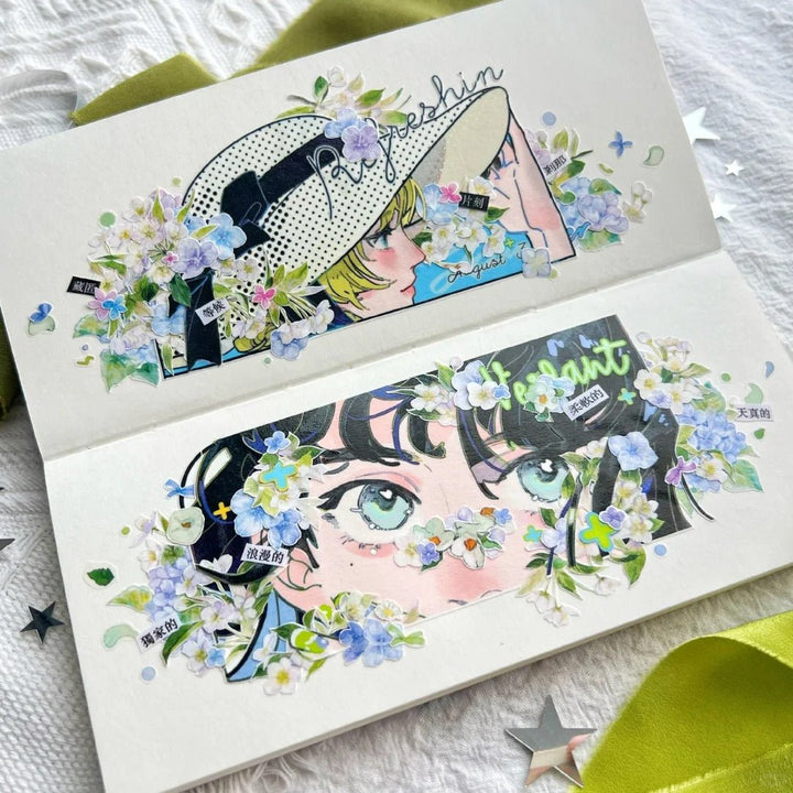 Comic Girl Washi Tape Xing Sha Pastel Anime Style