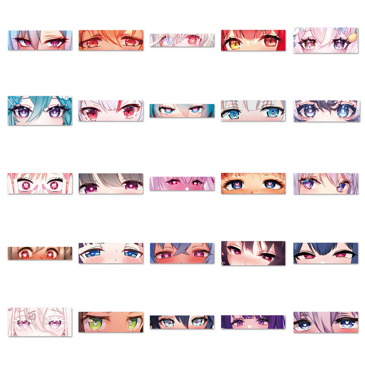 Comic Stickers PVC Anime Eyes Cute Cartoon Character Stickers