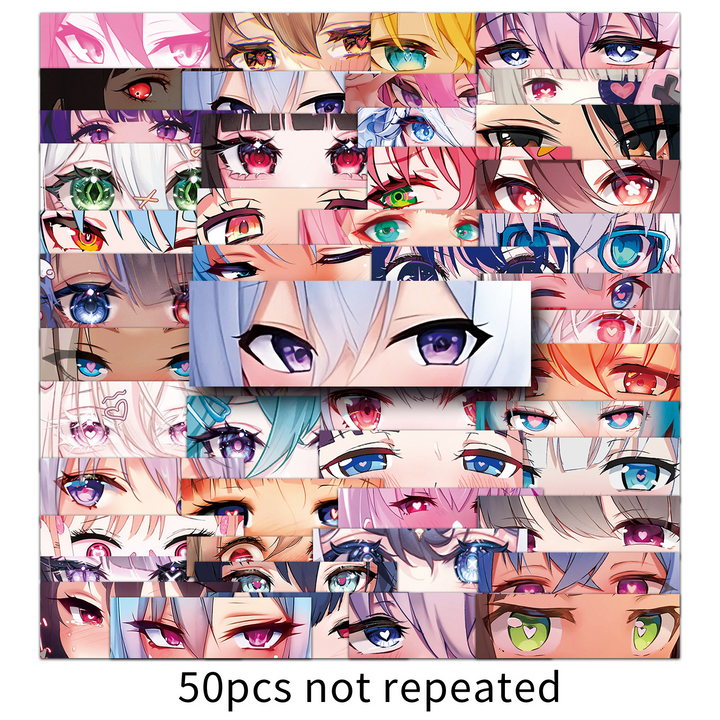Comic Stickers PVC Anime Eyes Sweet Cute Design