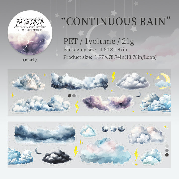 Continuous Rain Cloud PET Tape