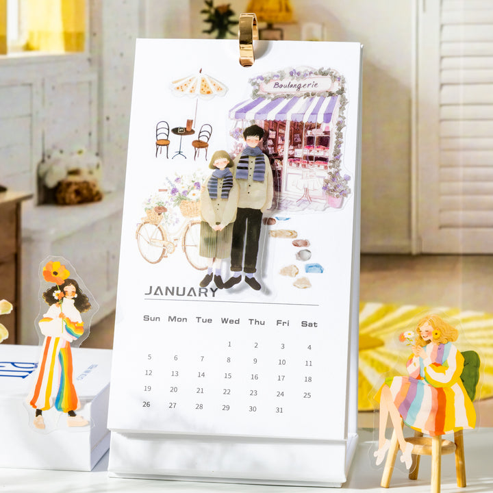 Couple Weekend Handcraft Stickers | Love Theme for Planner Decoration