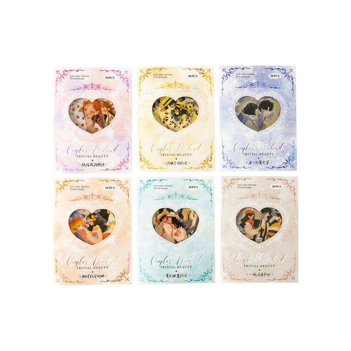 Couple Weekend Love Theme Planner Stickers White background