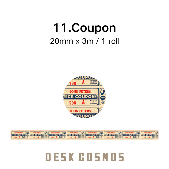 Decorative Coupon Washi Tape Stickers