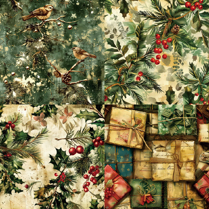 Craft Paper Background Christmas Atmosphere Art Project Paper