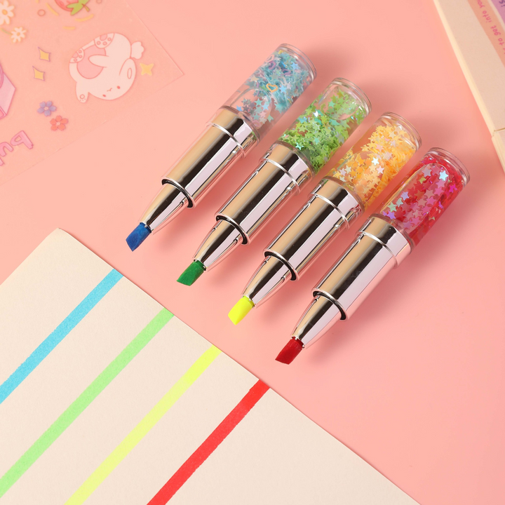 Creative Cartoon Highlighter Pen Vibrant Colors Smooth Writing
