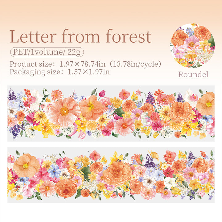 Crossing the Flower Sea Letter from Forest Floral Tape