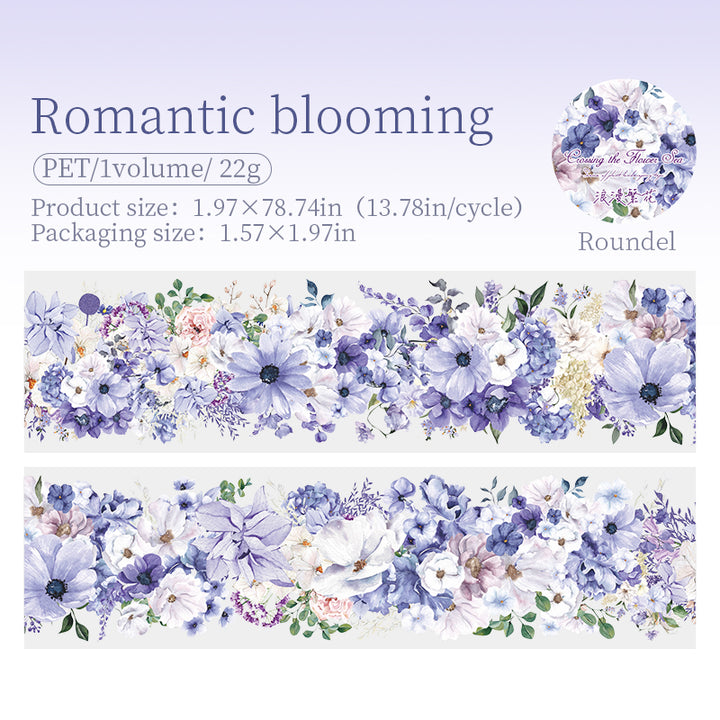 Crossing the Flower Sea Romantic Blooming Floral Tape