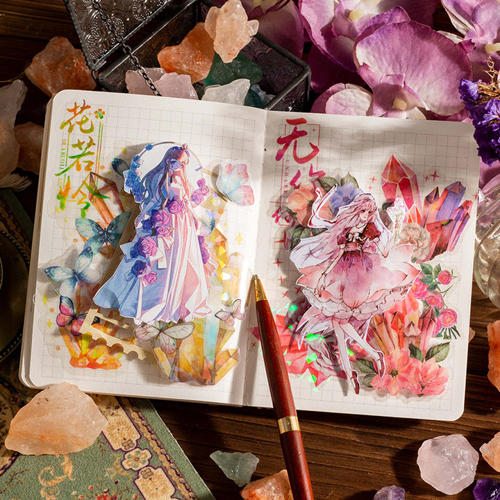 Crystal Story PET Stickers Magic Floral Bling
