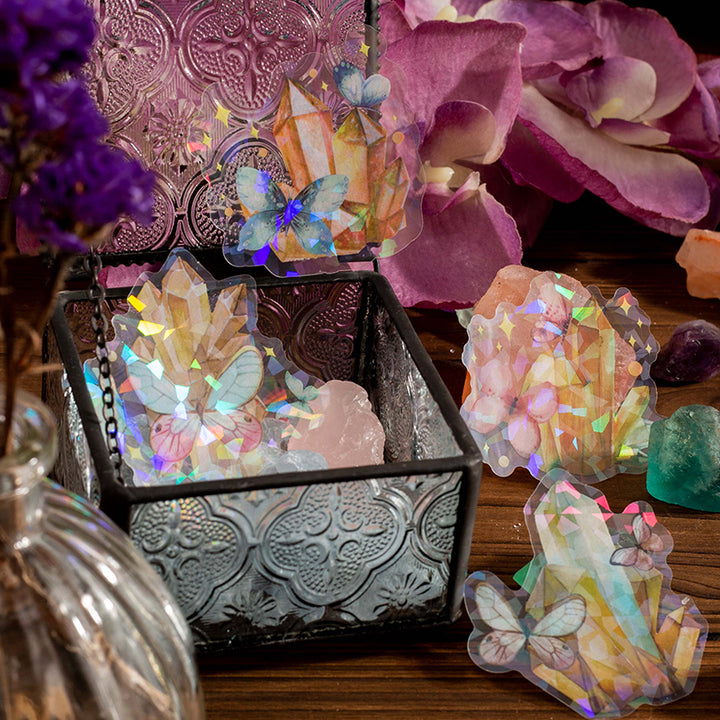 Crystal Story PET Stickers Vintage Botanical Aesthetic