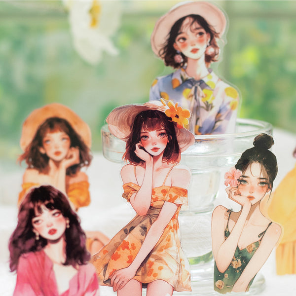 Customize Life Series PET Stickers Characters Fashion Bright Colors Removable