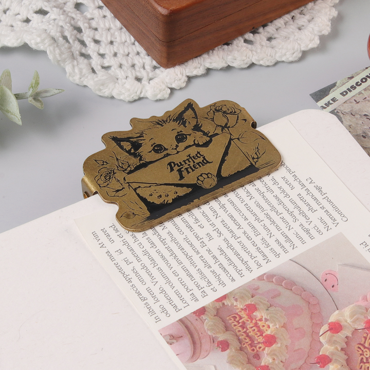 Cute Animal Brass Clip Sweet Style for Journaling