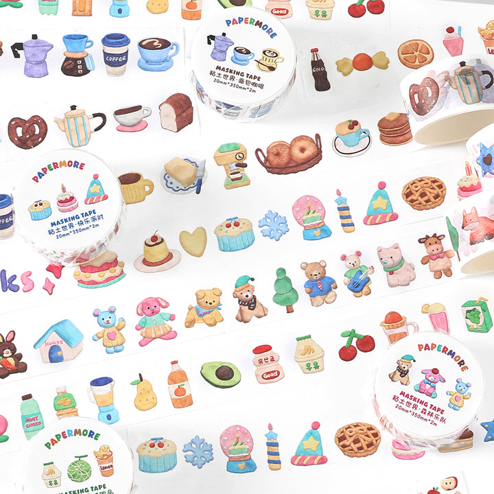 Cute Drink Dessert Planner Washi Tape