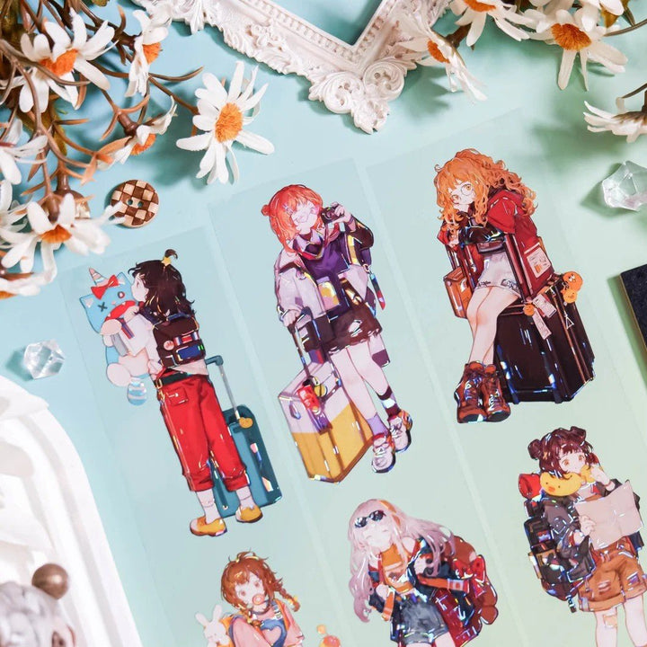 Cute Girl On Travel PET Tape Adventure