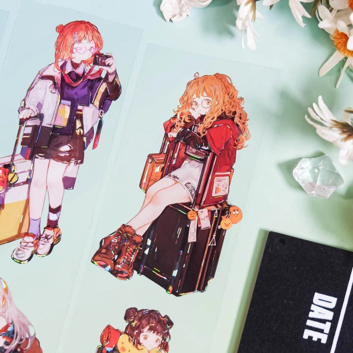 Cute Girl On Travel PET Tape Picnic Time