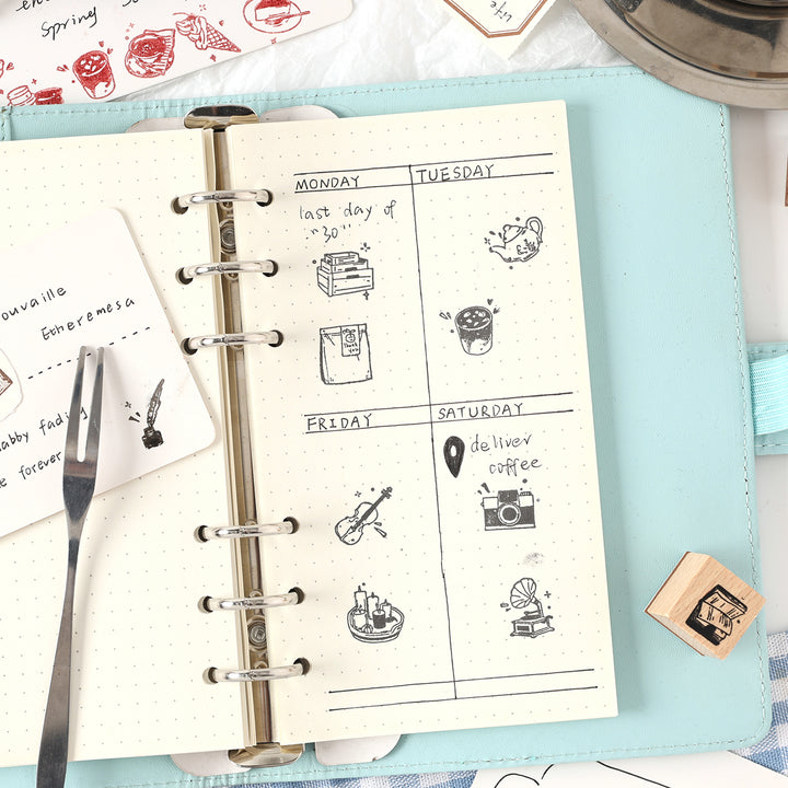 Cute Little Seal Sweet Coffee DIY Stamps Collection