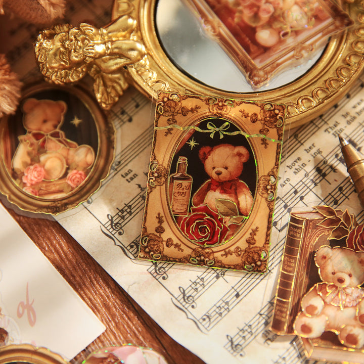 Cute Scrapbooking Stickers Bear Romance House Set
